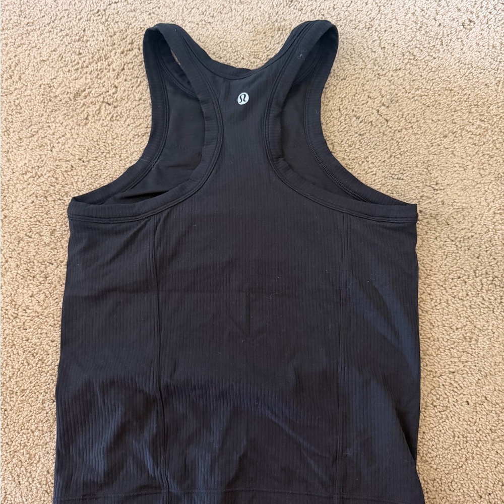 lululemon athletica Black Ribbed Racerback Tank - Picture 2 of 6